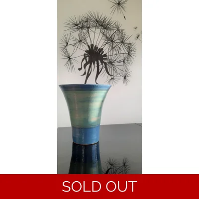Blue and green vase